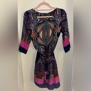 Renee C Multicolor Paisley Dress